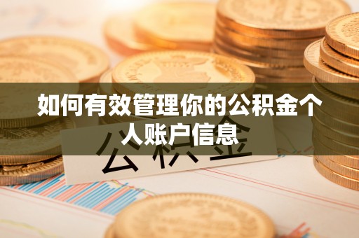 准格尔旗如何有效管理你的公积金个人账户信息